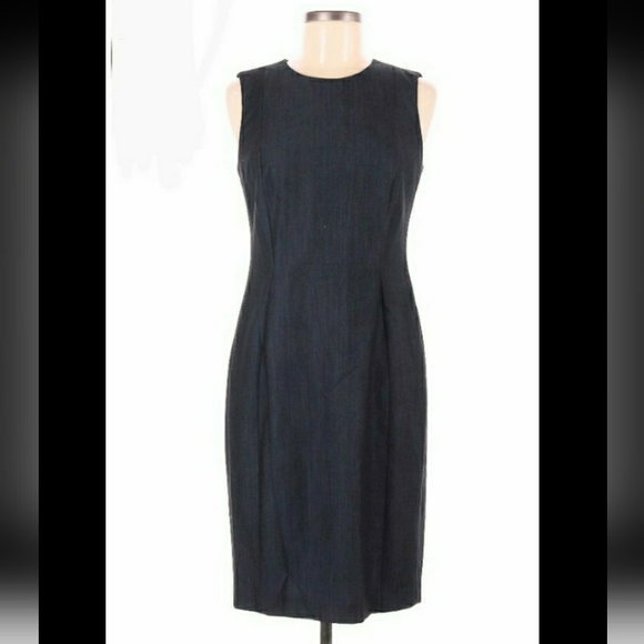 CALVIN KLEIN Sheath Pleated Knee Length CASUAL/Work DRESS - Picture 2 of 12